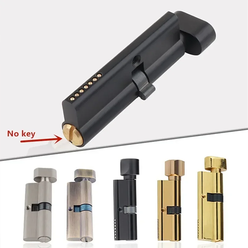 Furniture And Hardware - Indoor Solid Wood Door Brass Keyless