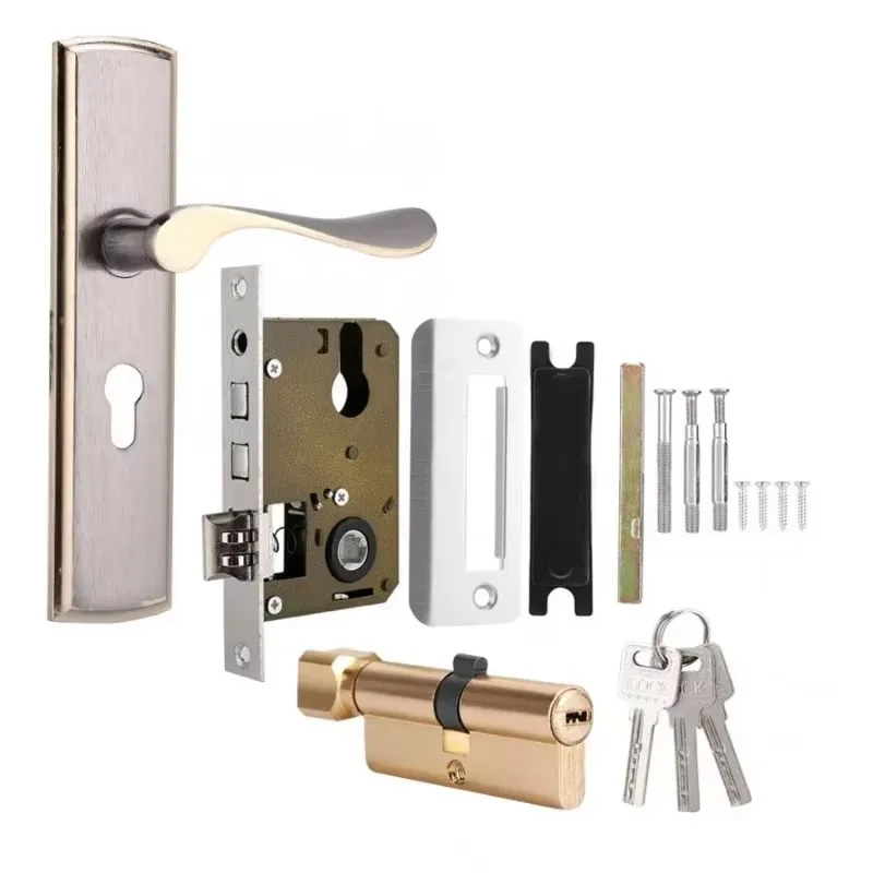 Gold Door Handle Lock Silent H – Furniture Hardware Gold Bewertung und Preis