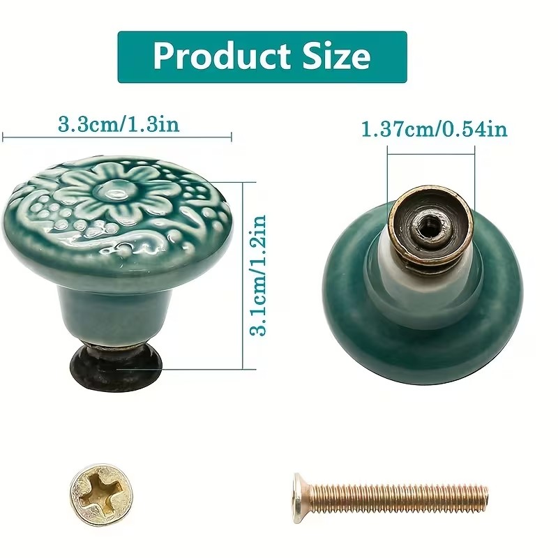 12pcs Ceramic Cabinet Knobs, F – Furniture Hardware Products Bewertung und Preis