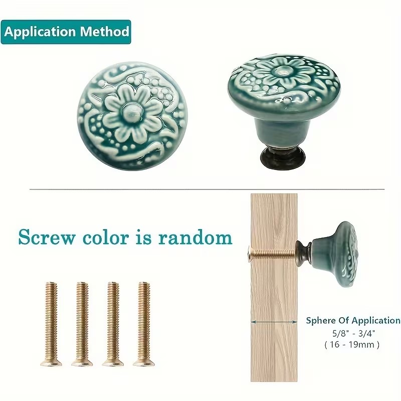 12pcs Ceramic Cabinet Knobs, F – Furniture Hardware Products Bewertung und Preis