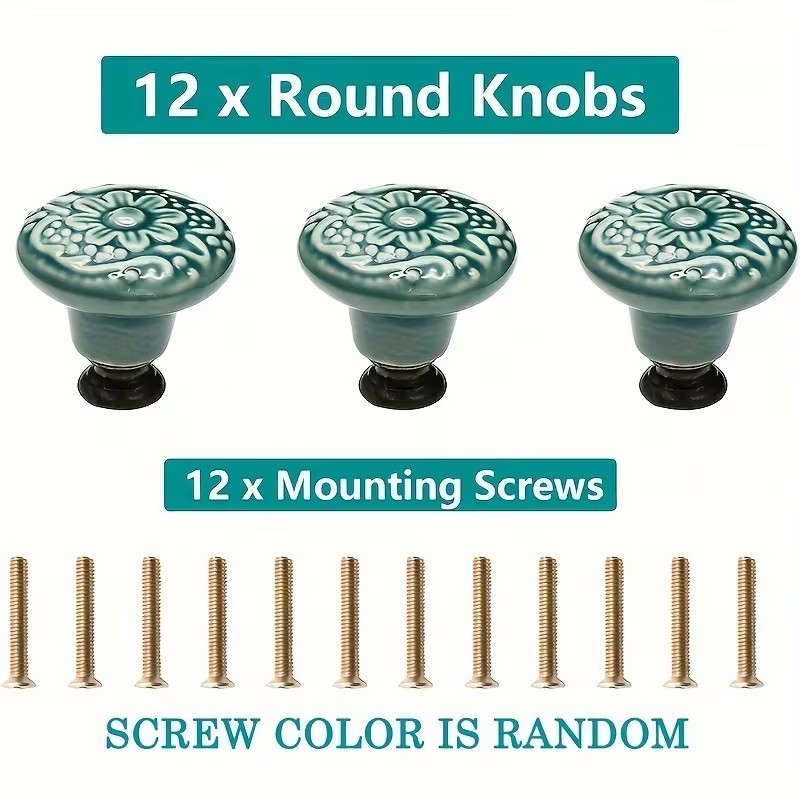 12pcs Ceramic Cabinet Knobs, F – Furniture Hardware Products Bewertung und Preis