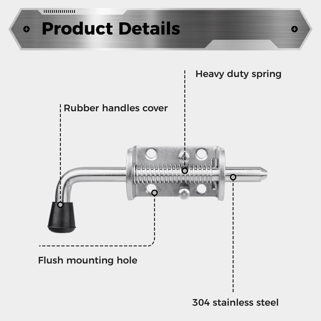 2Pcs Spring Loaded Latch Pin S – Barrel Bolt Slide Bewertung und Preis