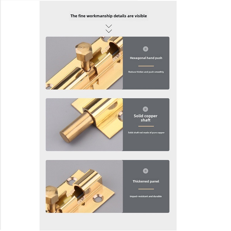 1PCS  Brass Doors Slide Latch  – Barrel Bolt Slide Bewertung und Preis