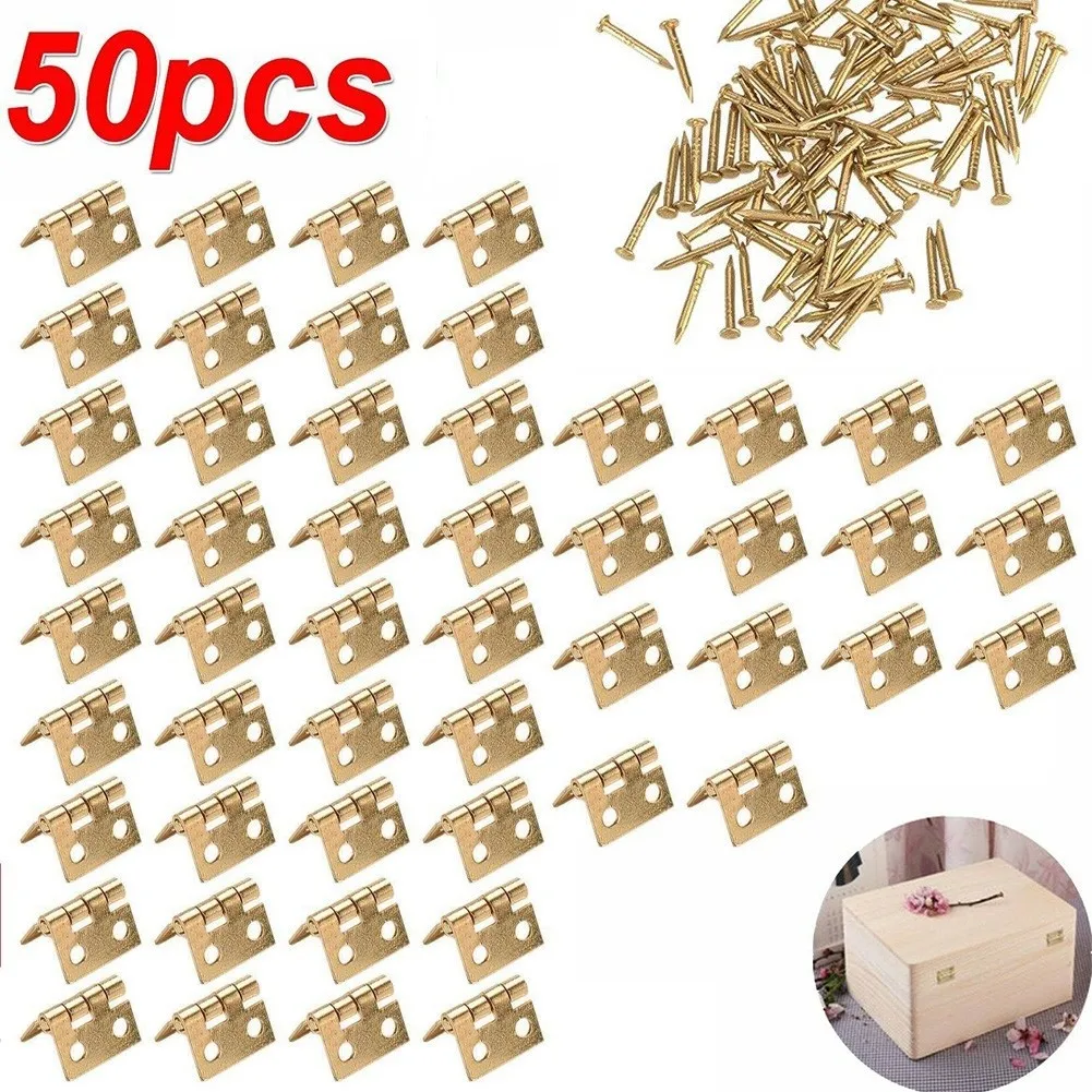 50pcs Mini Hinge For Small Cra – Furniture Hardware Gold Bewertung und Preis