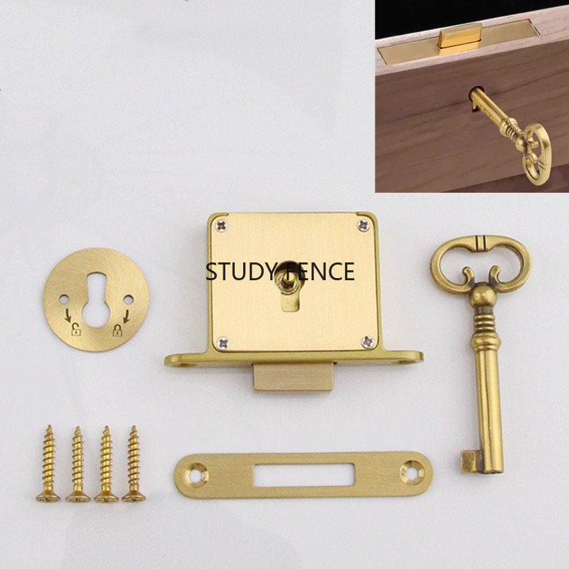 1PC Antique Metal Drawer Lock  – Furniture And Hardware Bewertung und Preis