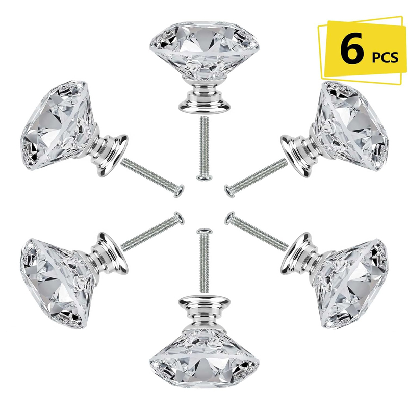 6Pcs Cabinet Knob with Screws  – Cabinet Knob Round Bewertung und Preis