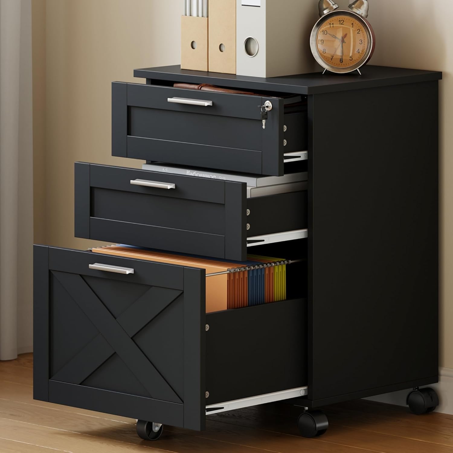 3-Drawer Rolling File Cabinet  – Office Furniture Hardware Bewertung und Preis