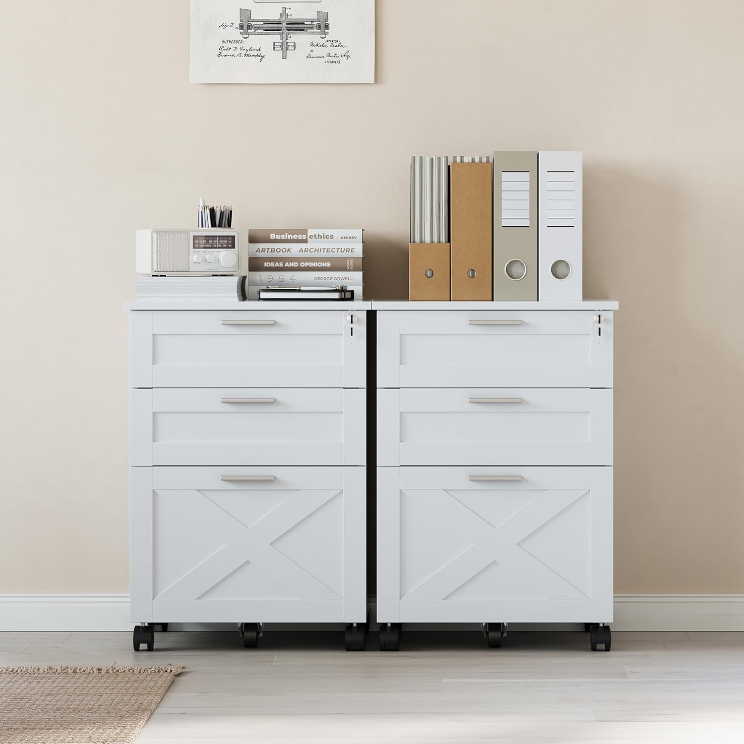 3-Drawer Rolling File Cabinet  – Office Furniture Hardware Bewertung und Preis